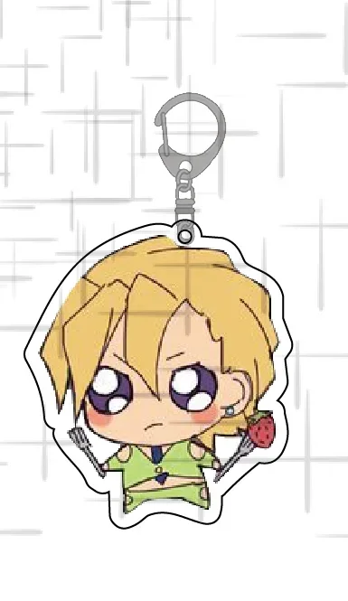 Anime Abbacchio Guido Mista Narancia Ghirga Giorno Giovanna Keychain Doll Acrylic Keyring Pendant for Gift