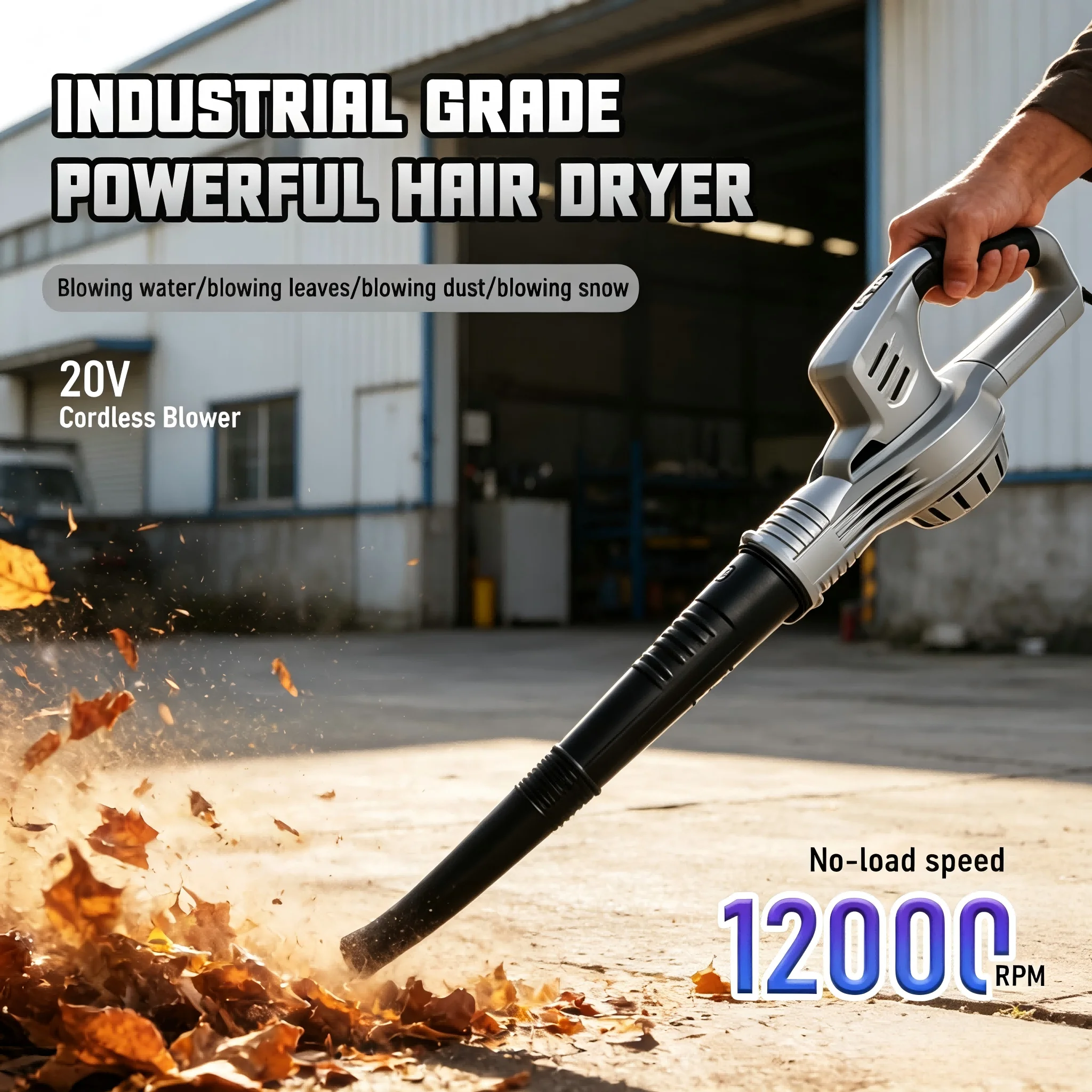 

150MPH 20V Cordless Leaf Blower Variable Speed Handheld Electric Air Blower for Yard Garden Workshop No Batteries