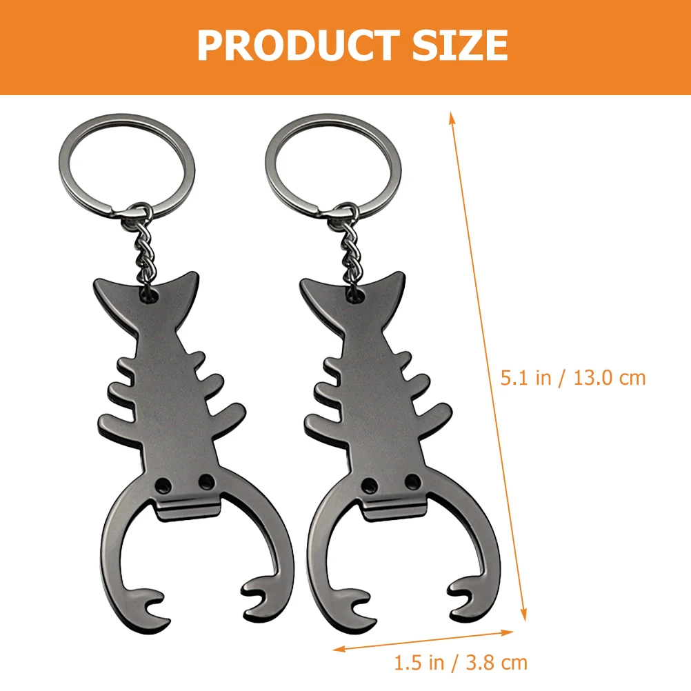 

2pcs Bottle Opener Keychain Lobster Shrimp Design Summer Beer Party Tools Portable Can Opener Kitchen Bar Accessories Hanging