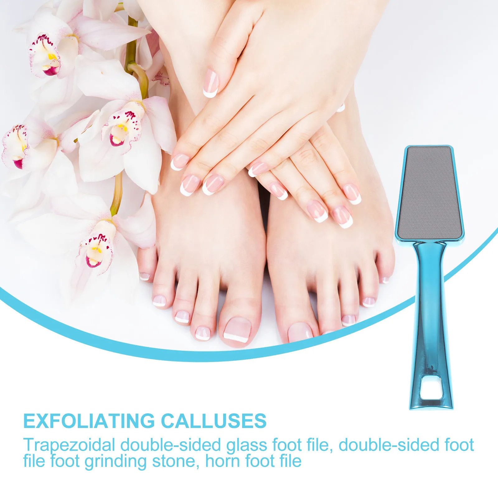 

1 шт. Двусторонний скраб для ног от мозолей, инструмент для педикюра, для удаления огрубевшей кожи, эффективный уход за стопами, для гладкой кожи, эффективное удаление омертвевшей кожи