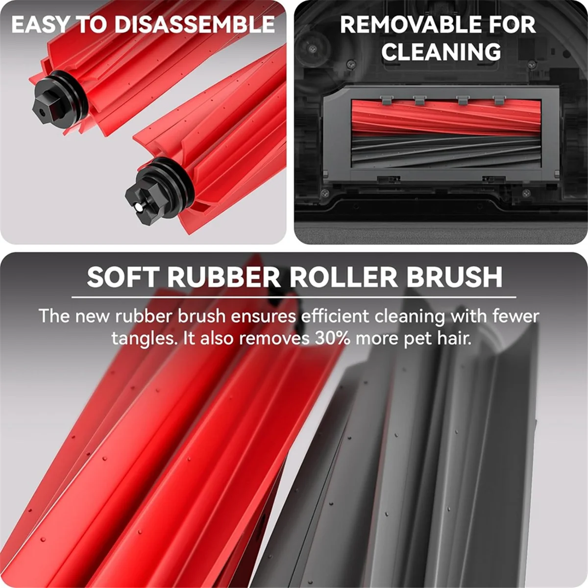 Top-rFor Roborock S8 Pro Aksesori Penyedot Debu Ultra Cadangan Pengganti Sikat Rol Utama