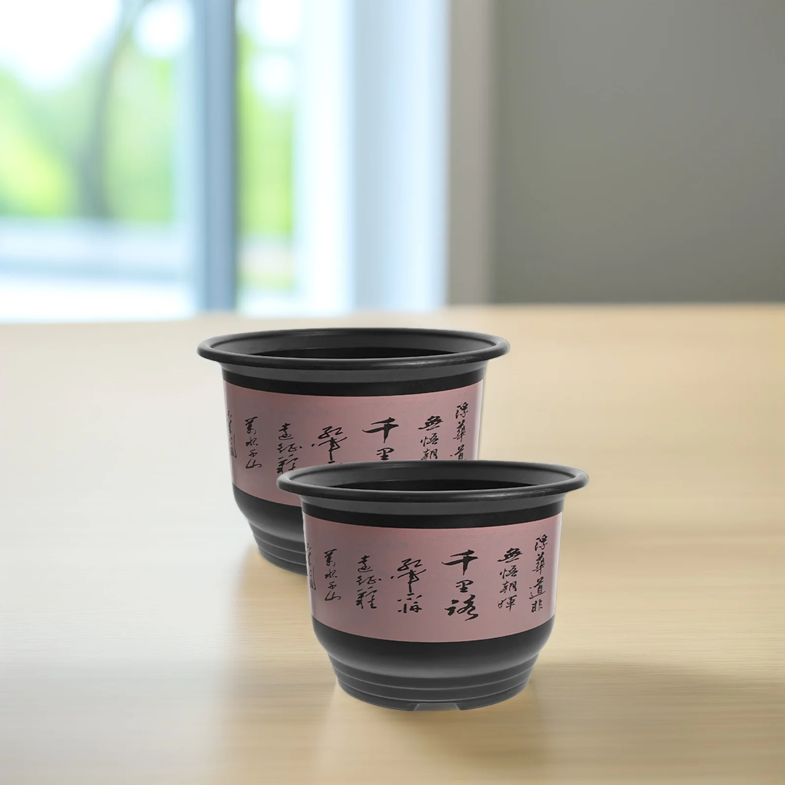 

2pcs Orchid Pot Cactus Planter Plastic Red 29 5cm Diameter 20 5cm Height Drainage Holes Indoor Flower Nursery Planters