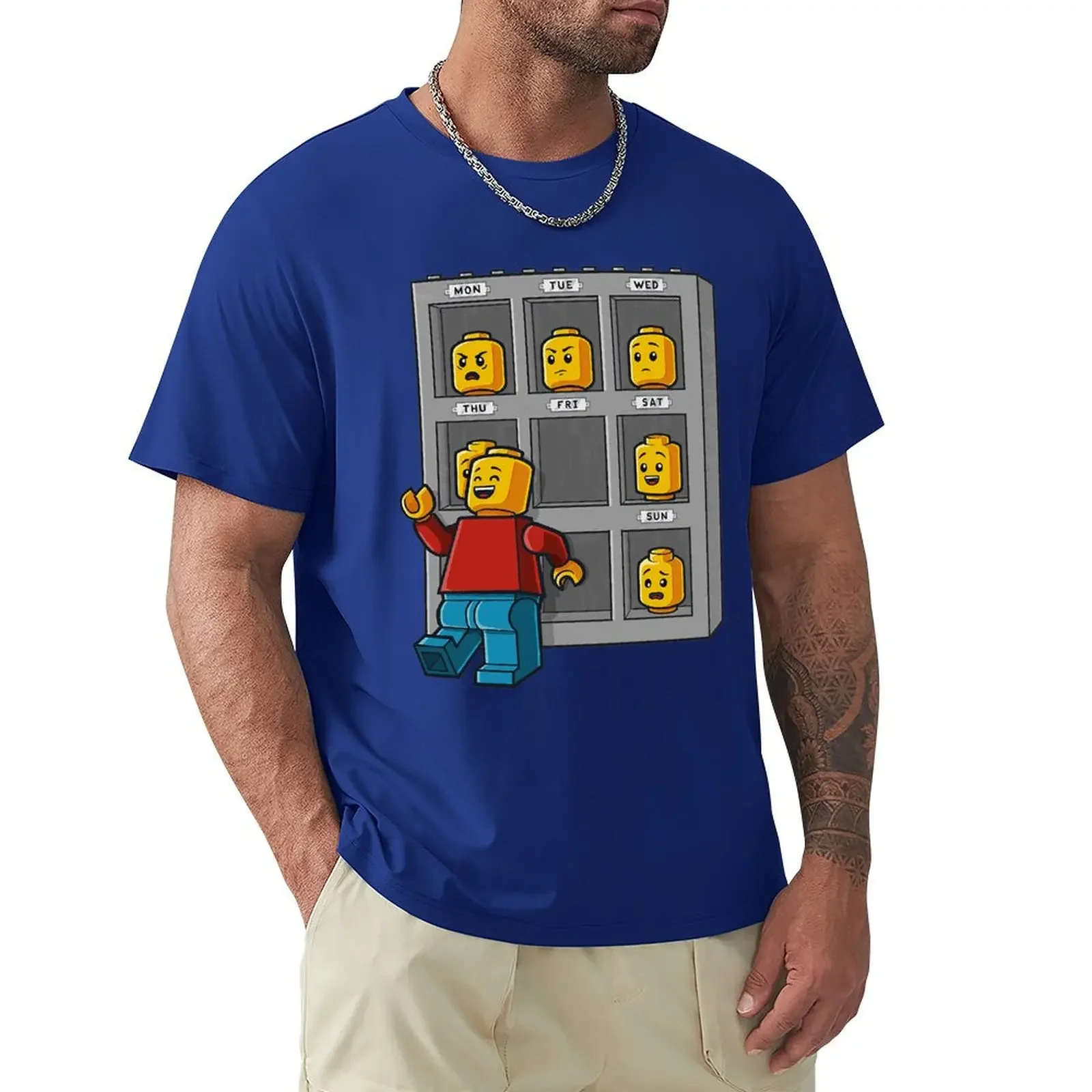 Face-Lego T Shirt Harajuku Short Sleeve T-shirt 100% Cotton Graphics Tshirt Tops