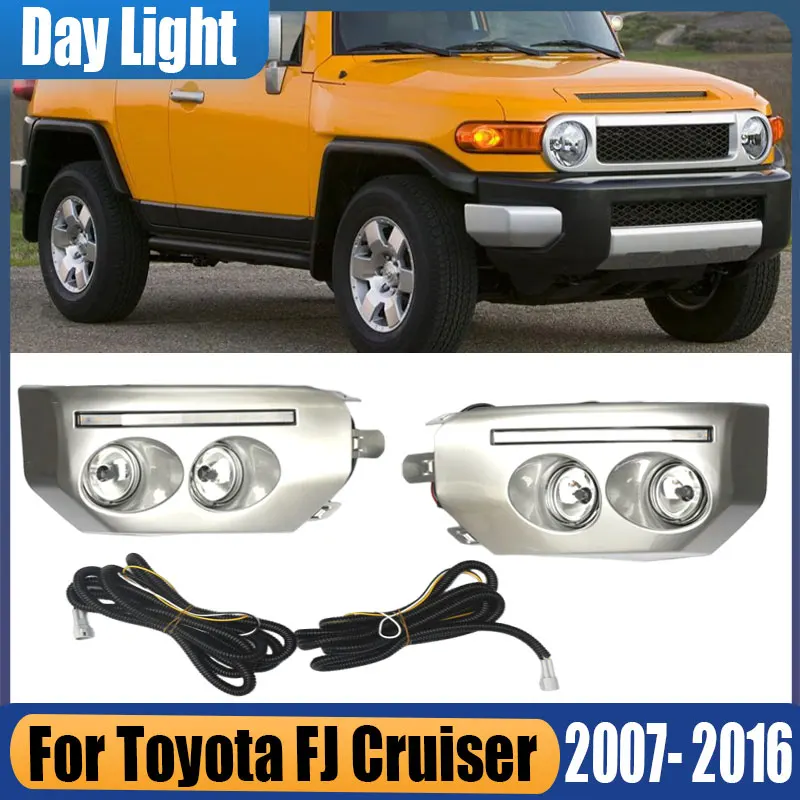

For Toyota Fj Cruiser 2007 2008 2009 2010 2011 2012 2013 2014 2015 2016 1 Set Daytime Running Light Fog Lamp Car Accessories