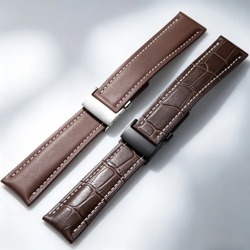Replacement  22mm24mm Genuine Leather Strap for Breitling Aviation Super Ocean Avenger Pilot Chronograph Watch Band