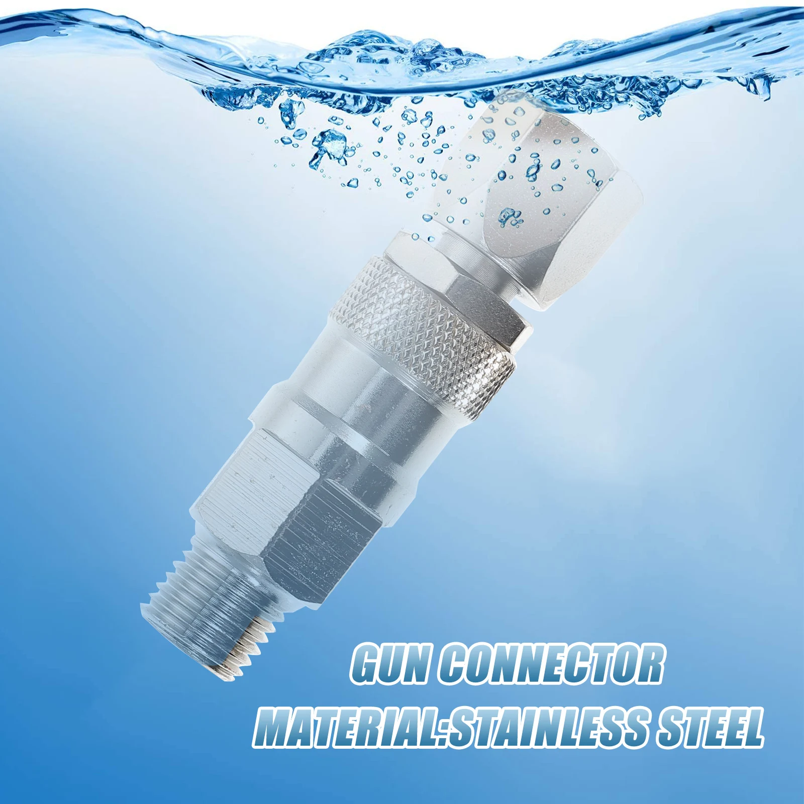 360 Degree Rotatable Stainless Steel Swivel Joint For Airless Paint Sprayers Durable No Knots Professional Painting Accessories
