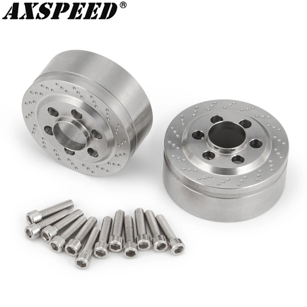 AXSPEED 87g Brass Internal Counterweight Brake Disc Weights for 2.2 inch Wheel Rims Axial SCX10 TRX4 TRX6 1/10 RC Crawler Car