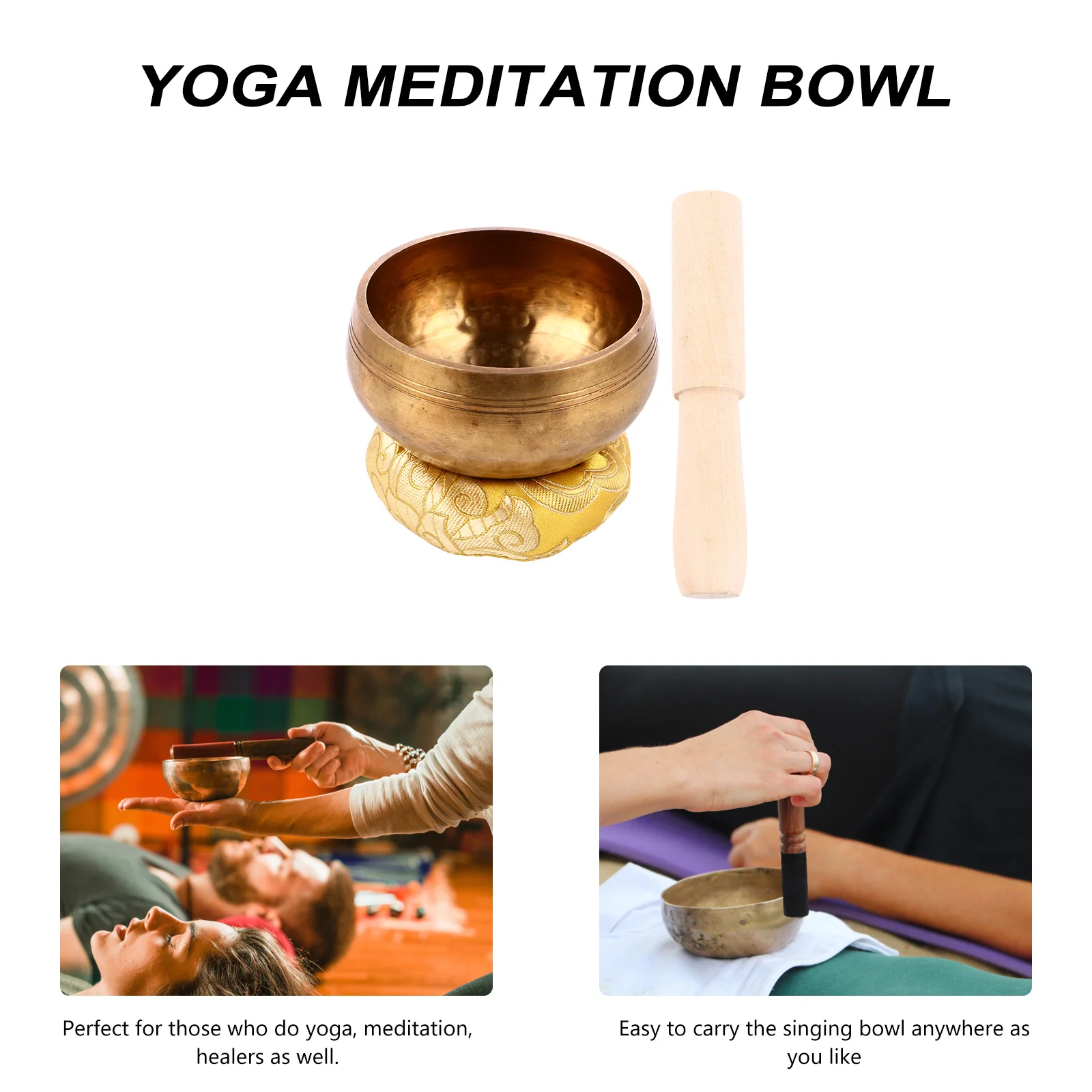 

1 set 1 Set Set Copper Nepal For Meditation Yoga Meditation Singing Bowl Sound Healing Yellow Pcs Nepal Bowl Instrument
