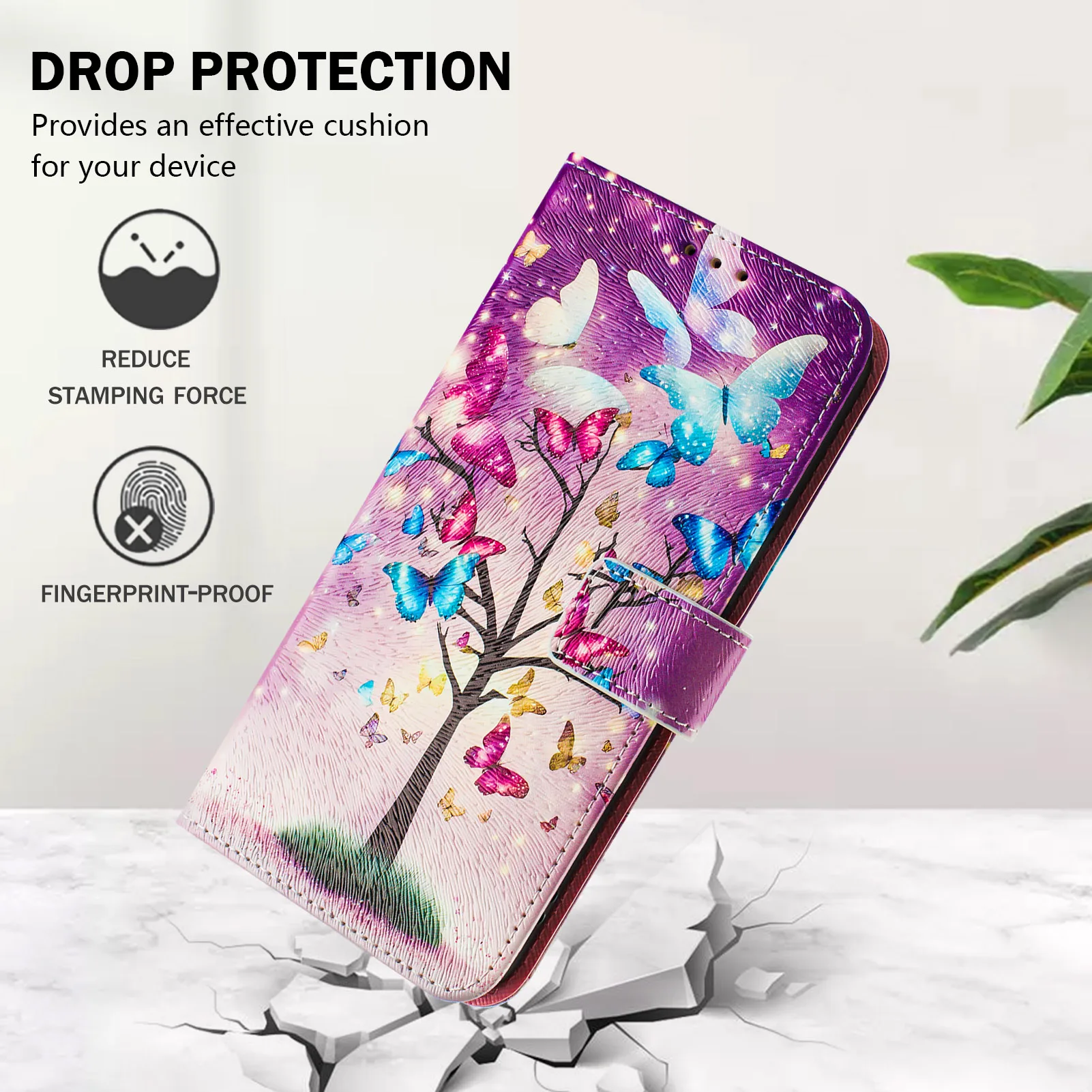 S25 S24 S23 Flip Case for Samsung Galaxy A56 A36 A26 A16 A54 M35 M34 A55 A35 A25 A15 Cases Butterfly Leather Wallet Phone Cover