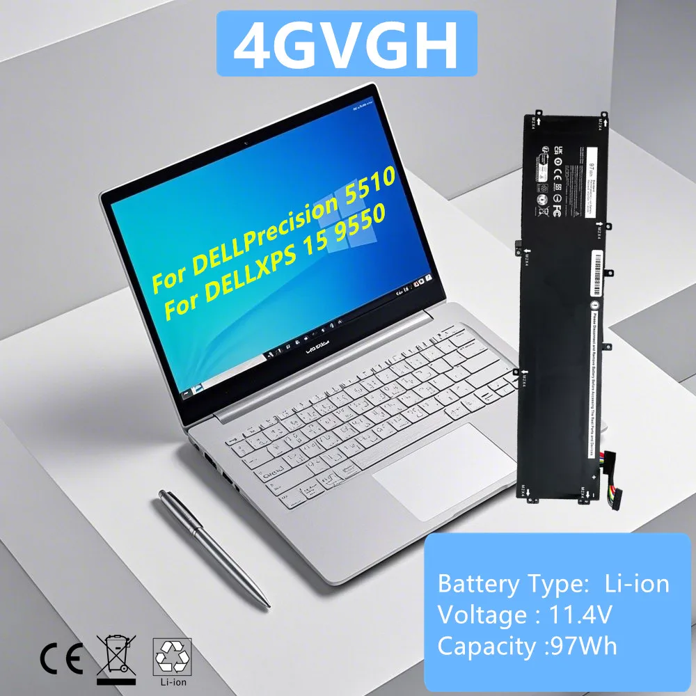 

Laptop battery for For Dell Precision 5510 XPS 15 9550 Series 4GVGH RRCGW 1P6KD T453X