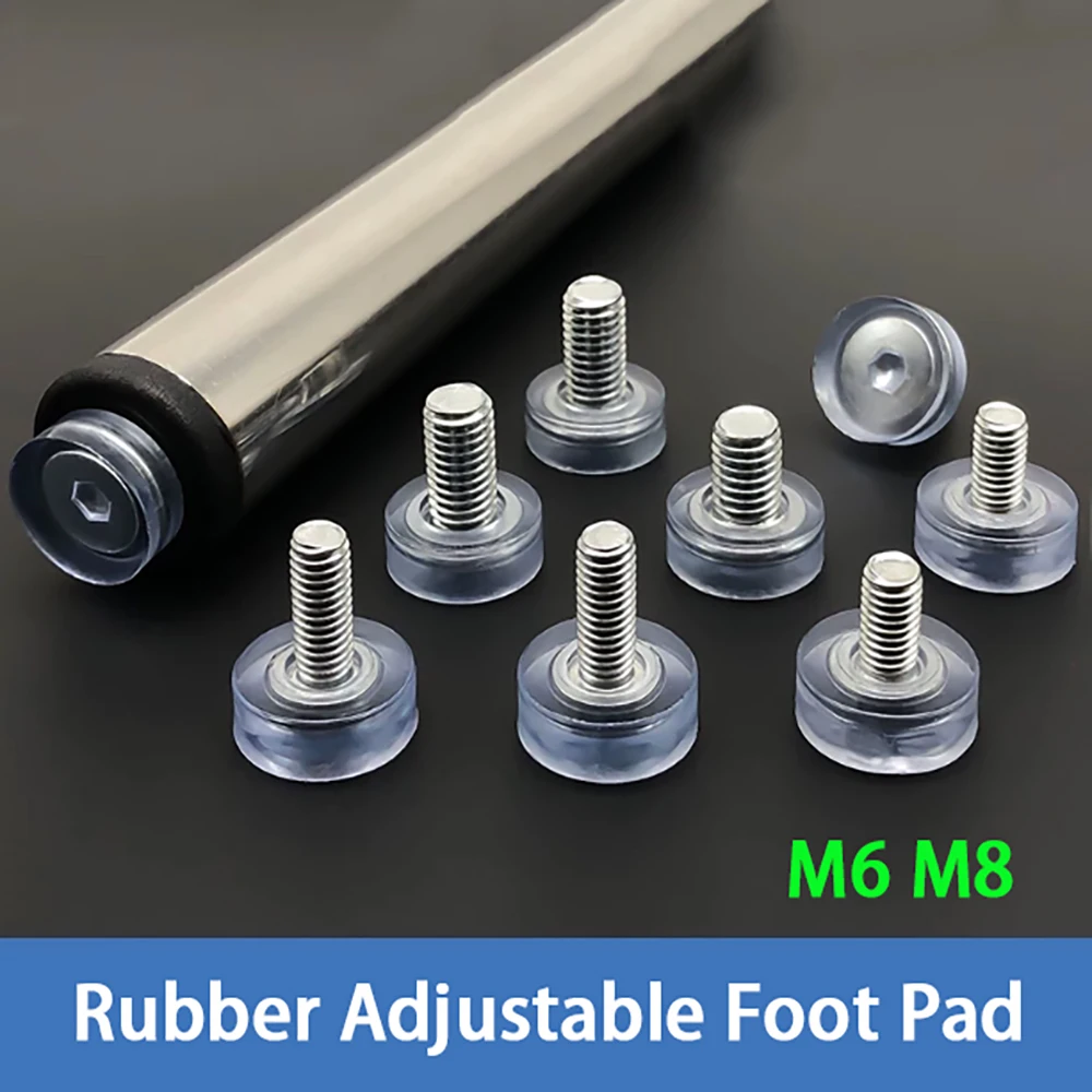 M6 M8 Transparent Soft Rubber Adjustable Foot Pad Electronic Scale Electronic Instrument Anti Slip Height Increasing Foot Pad