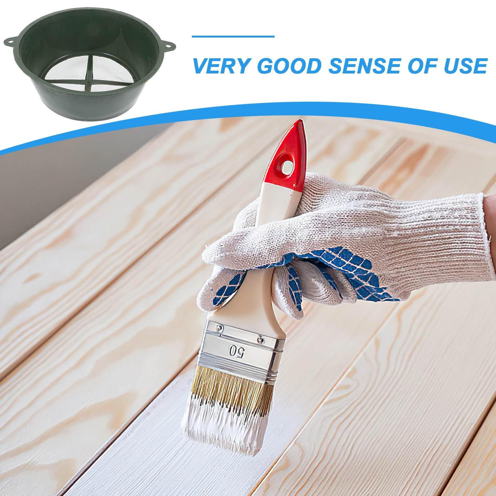 

Paint Filter Strainer Fine Mesh Oil Paint Reusable Sturdy Material Smooth Flat Surface Clog Prevention Equipment