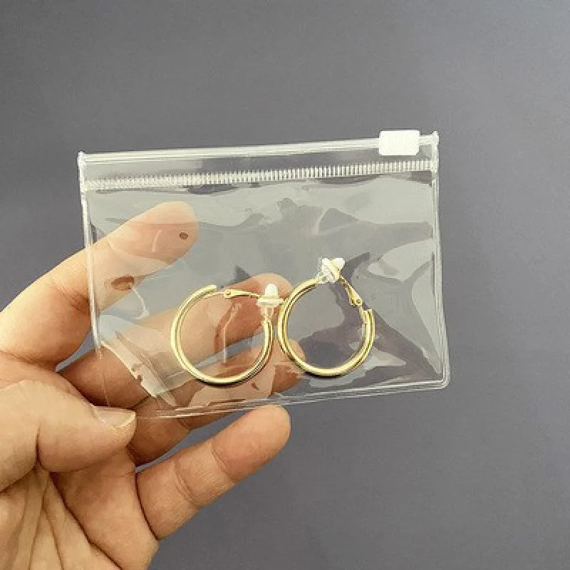 20 00piece.Custom.Custom Small Jewelry Packaging Zip Plastic Bag Matte Cute Zipper Bag Earring Reusable Logo PVC