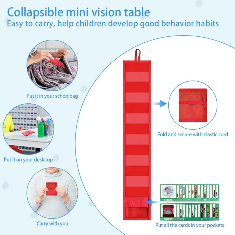 Kids Visual Schedule Daily Routine Cards Home Chore Chart Good Habits Training Games Travel Schedule Pocket Chart Schedule