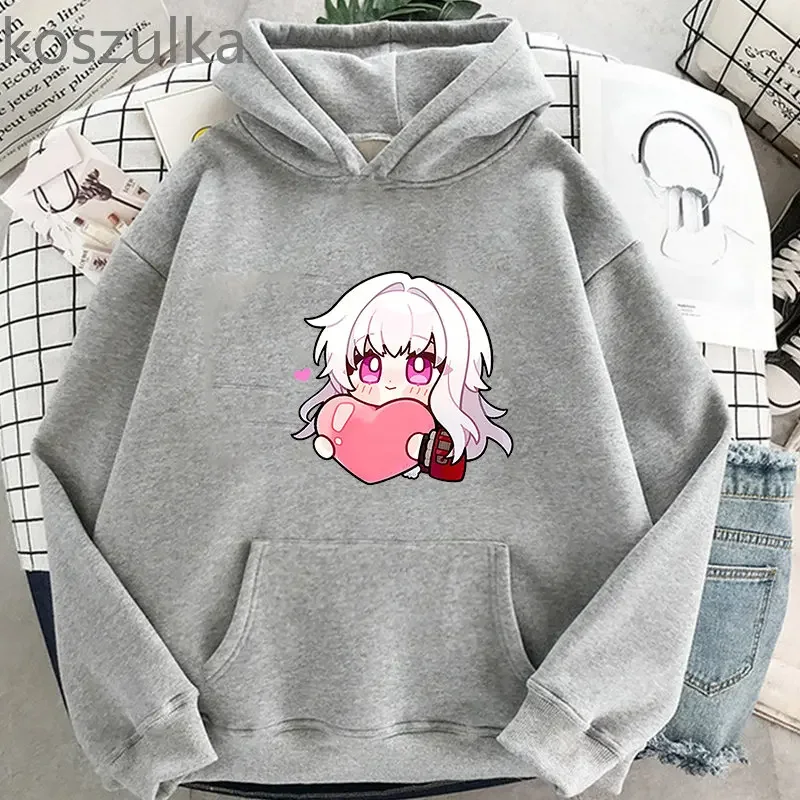 2023 March 7th Chibi Heart Kwaii Hoodies New Anime Honkai Star Rail Hoodie Sweatshirts K Pop Unisex Streetwear Clothes Long Slee