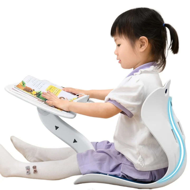 

**Children's Reading Sofa, Small Chair, Baby's Sitting Posture Correction Seat, Study Desk And Chair On The Bed.
