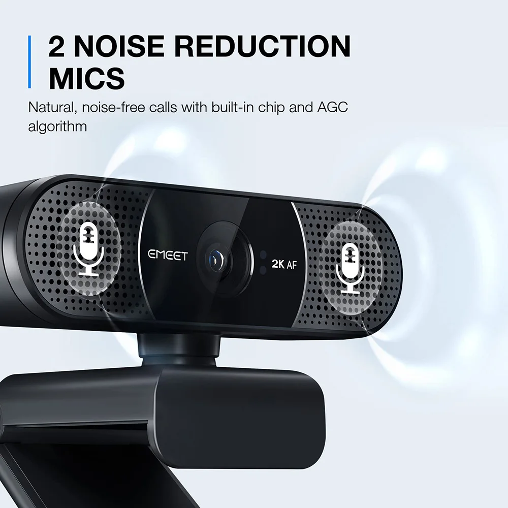 Kamera internetowa 2K kamera internetowa 1080P 60FPS kamera strumieniowa autofokus EMEET C960 2K kamera internetowa USB z mikrofonami do komputera stacjonarnego YouTube/laptopa — zdjęcie 6