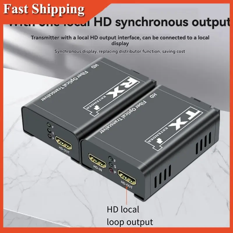 Efficiënte 3 km-compatibele glasvezelverlenger 1080P HD naar glasvezel videozenderontvanger Converteer enkele SC-vezel US Pl