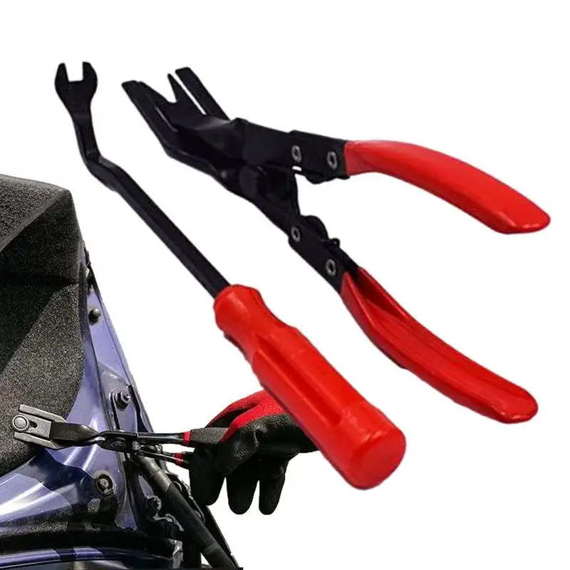 

Car Headlight Repair Installation Tool Trim Clip 2pcs Removal Pliers Van Door Panel Strong Labor Saving Clip Removal Pliers