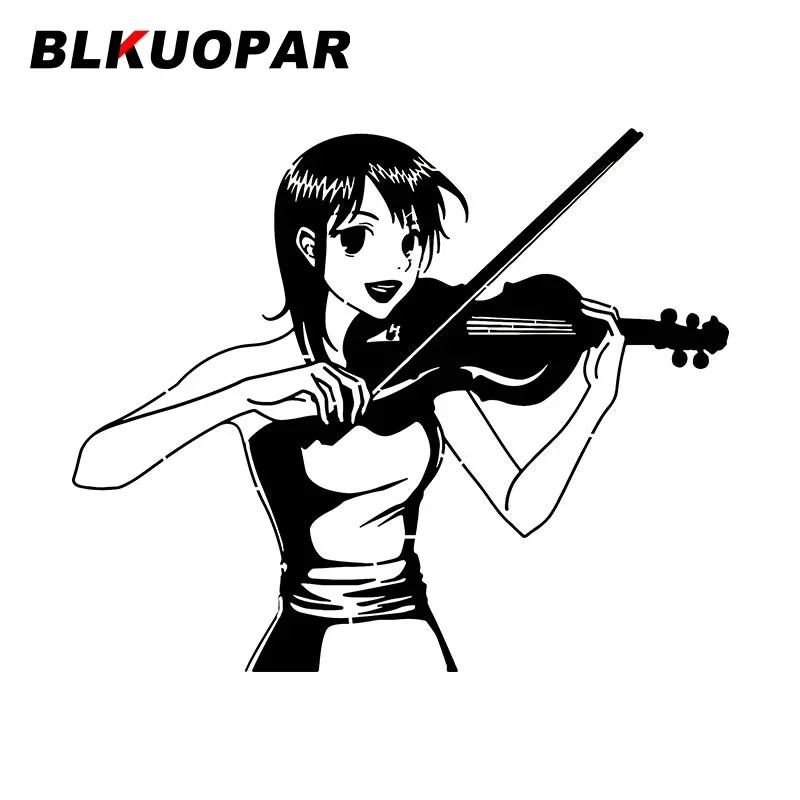 

BLKUOPAR A Beautiful And Elegant Woman Is Playing The Violin Car Stickers Creative Scratch-Proof Decal Laptop Bumper Car Lable