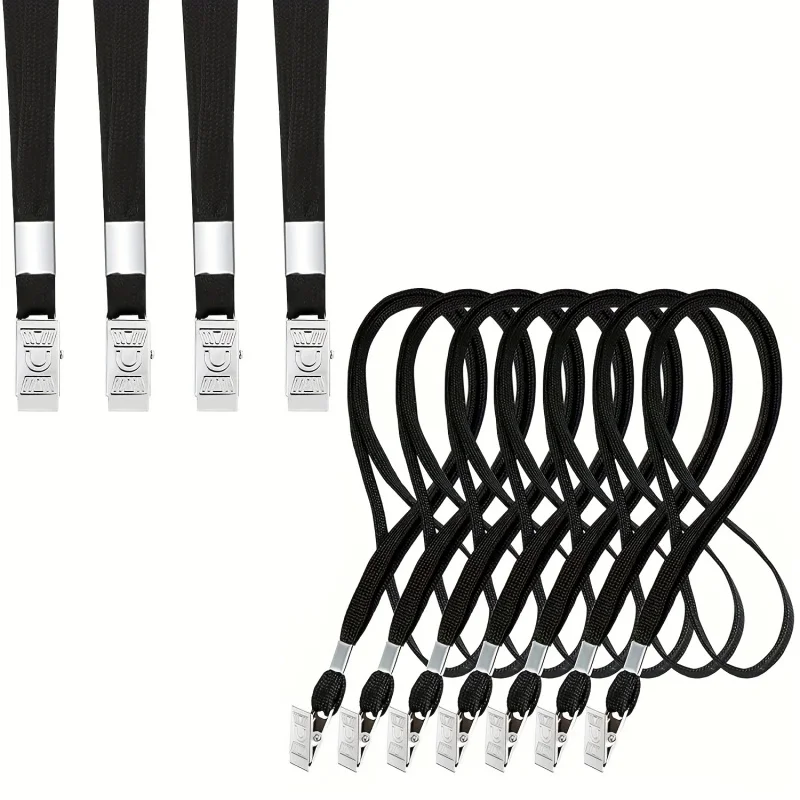 

Ремешки оптом, ремешки для значков с зажимом для держателя удостоверения личности, бейджи, шейный плоский ремешок с ремешком для значка, зажим для бульдога