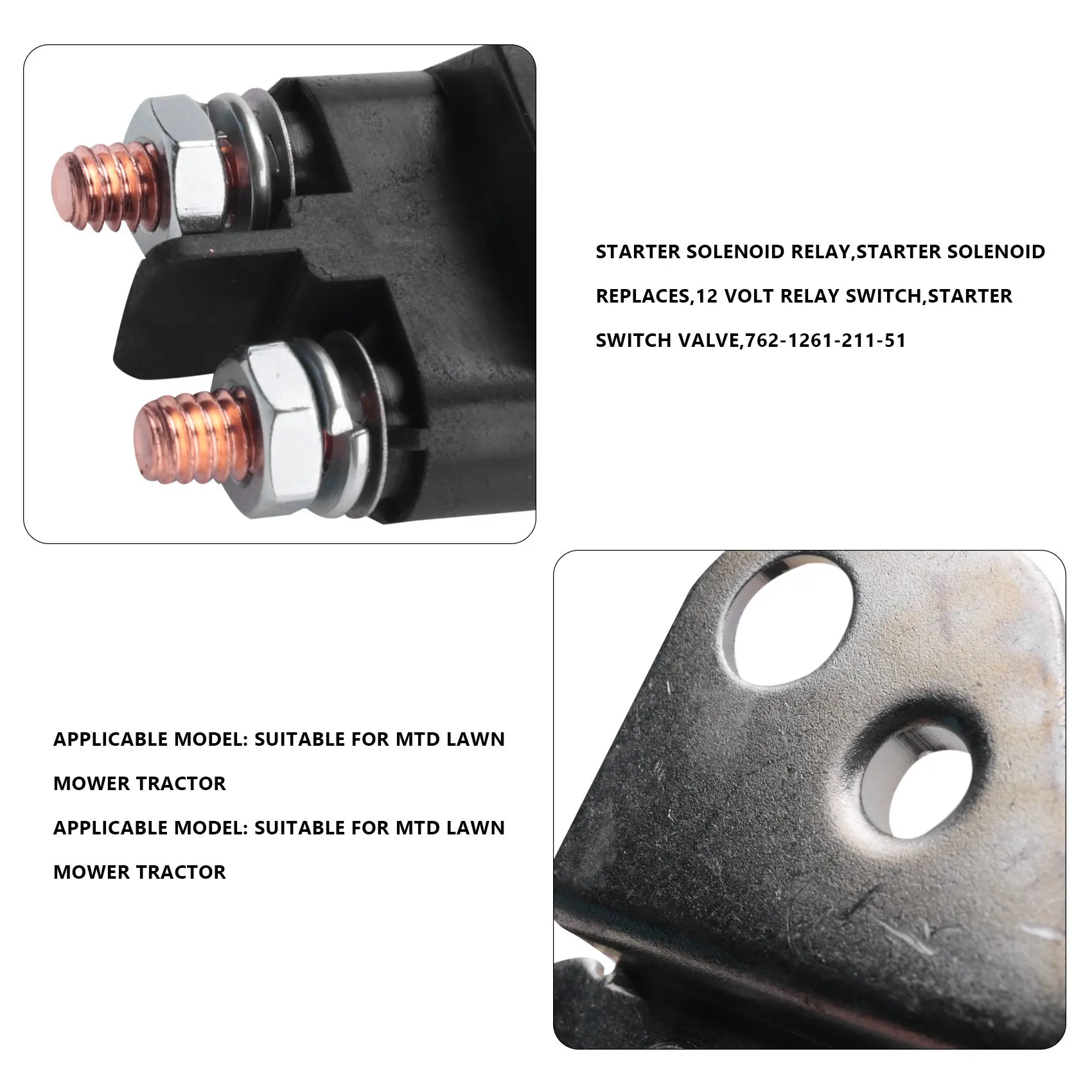 Avviamento elettromagnetico adatto per 762-1261-211-50 762-1261-211-51 12V 100A 4 terminali e trattore tosaerba MTD
