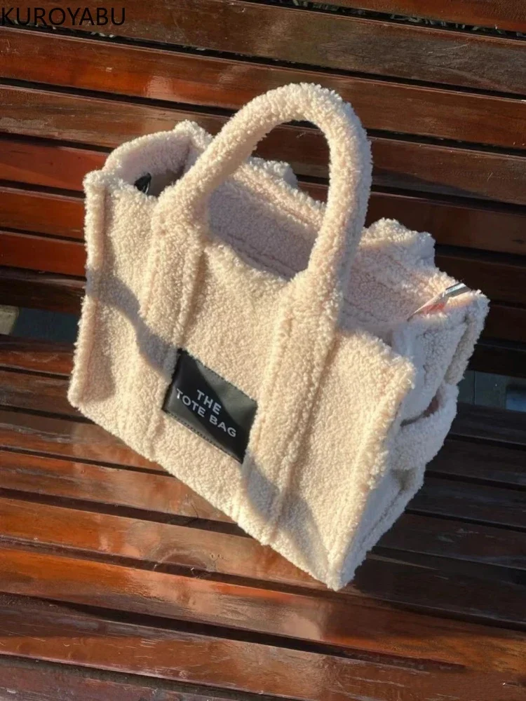 2023 Handbag Lamb Wool Bolsas Para Mujeres Large Capacity Crossbody Tote Bags Travel Top-Handle Bag Casual Fashion Y2k Bags