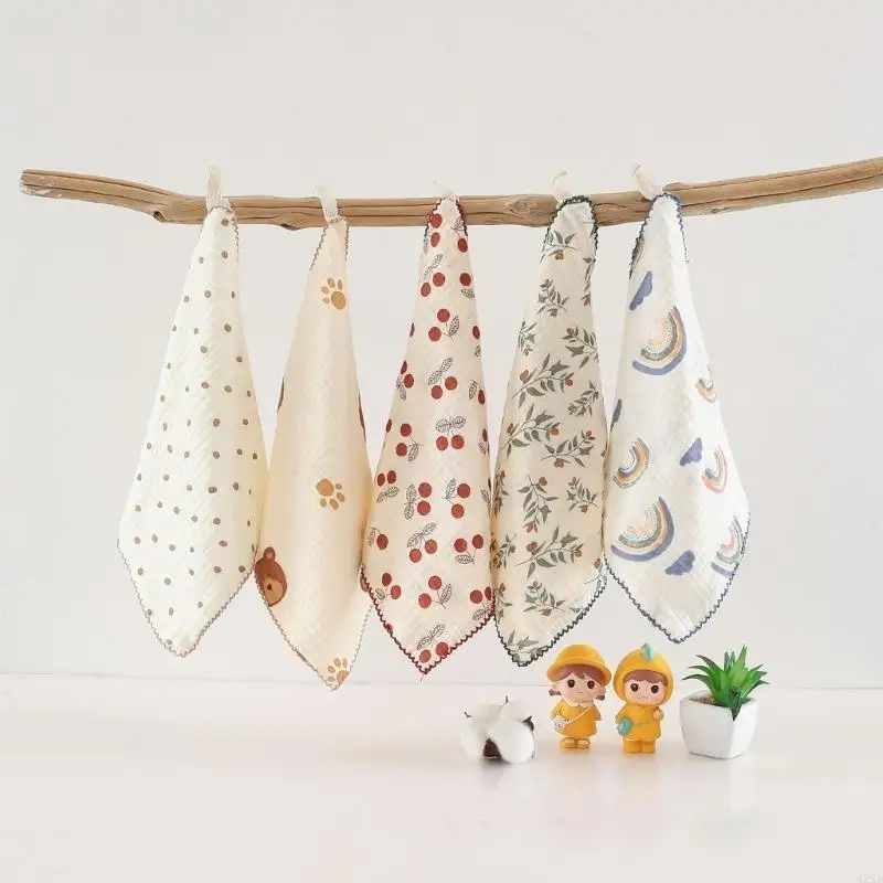 Muslin Q22D Baby Washoth Natural Algody Infant Bath Bath Toall Soft Face Toilel Regalo Baby Baby Baby Shower 10x10 pulgadas