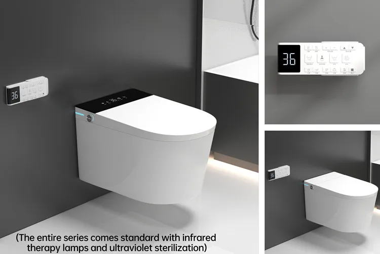 Chaozhou New Design Auto Washing Automatic Water Spray Smart Toilet for Bathroom - view 3