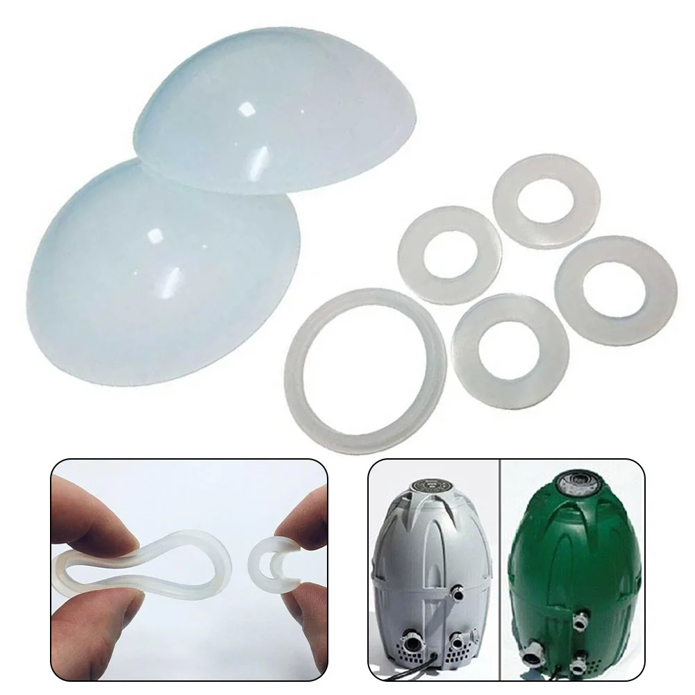 

Air Blower Accessories Dome/mushroom Seals Check Valve Seals Gaskets 7pcs Kit Semi-Transparent Silicone Rubber Repair Kit New