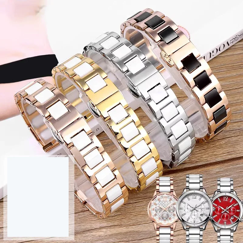 12mm 14mm 15mm 16mm 18mm 20mm 22mm unisex cinturino in ceramica di alta qualità cinturino moda in acciaio inossidabile Adatta a qualsiasi orologio di marca
