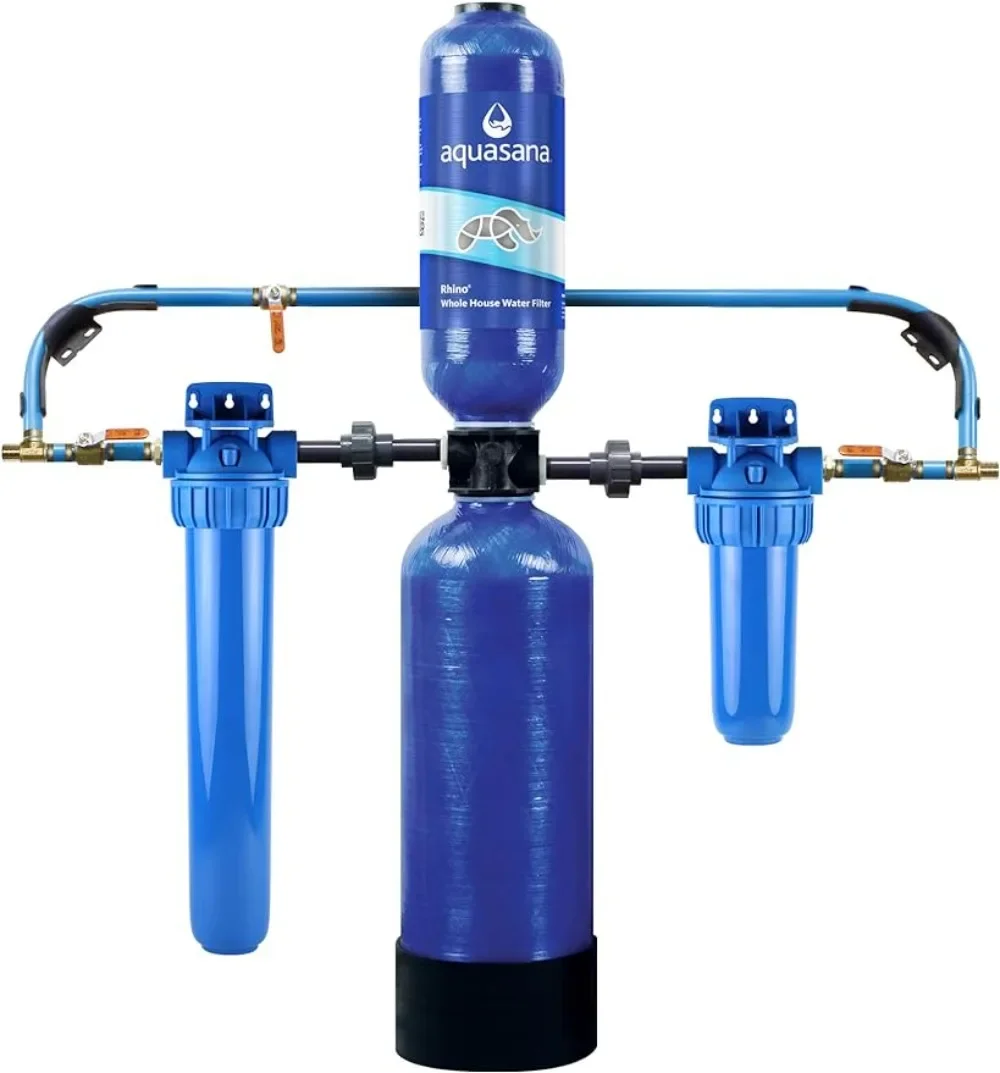 Aquasana Whole House Water Filter System - Carbon & KDF Home Water Filtration - Filters Sediment & 97% Of Chlorine