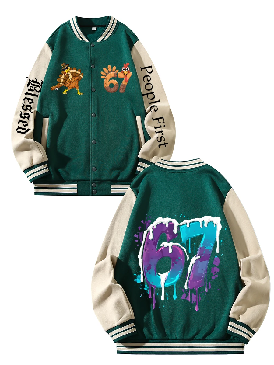 

Черная, синяя, зеленая, двусторонняя бейсбольная куртка унисекс с рождественским принтом XS-XXL, уличное пальто, теплая флисовая мягкая куртка