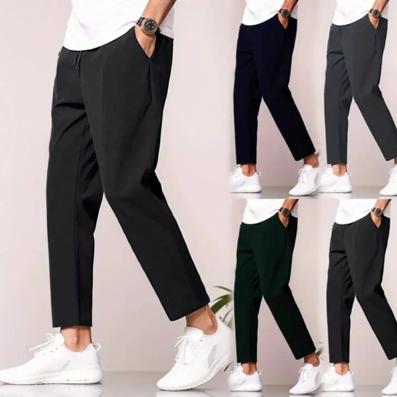 New Casual Trousers Slim Fit Business Nine Points Pants Independent Station Cross Border Loose Straight Leggings Fashion Urba...