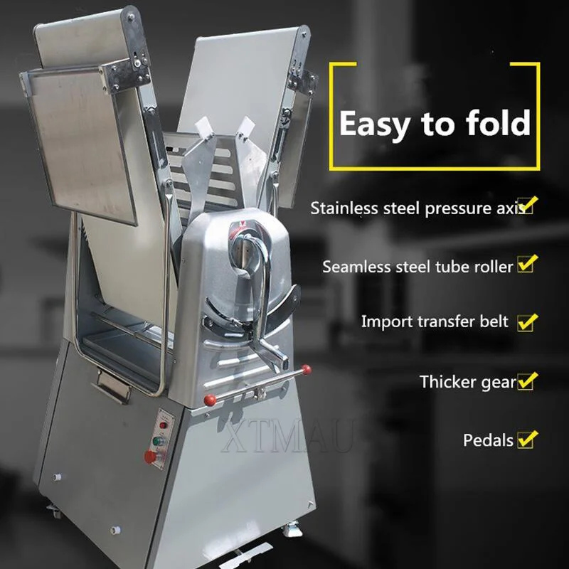 Automatyczna maszyna do walcowania ciasta z pionowym stojakiem Maszyna do walcowania ciasta na stole Robot kuchenny Maszyna do rogalików