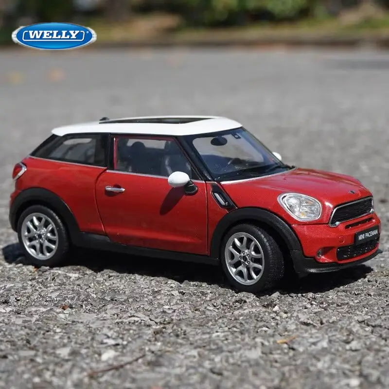 WELLY 1:24 BMW Mini Cooper S Paceman Alloy Car Model Diecasts Metal Vehicles Car Model Simulation Collection Childrens Toys Gift