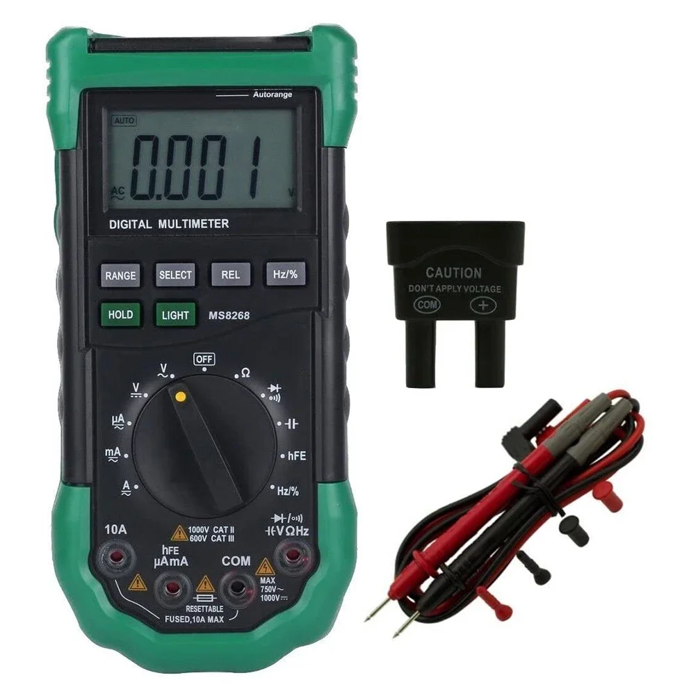 

For MS8268 Multi Functional Digital Voltmeter with Detachable Rubber Case for Added Grip and Protection During Use