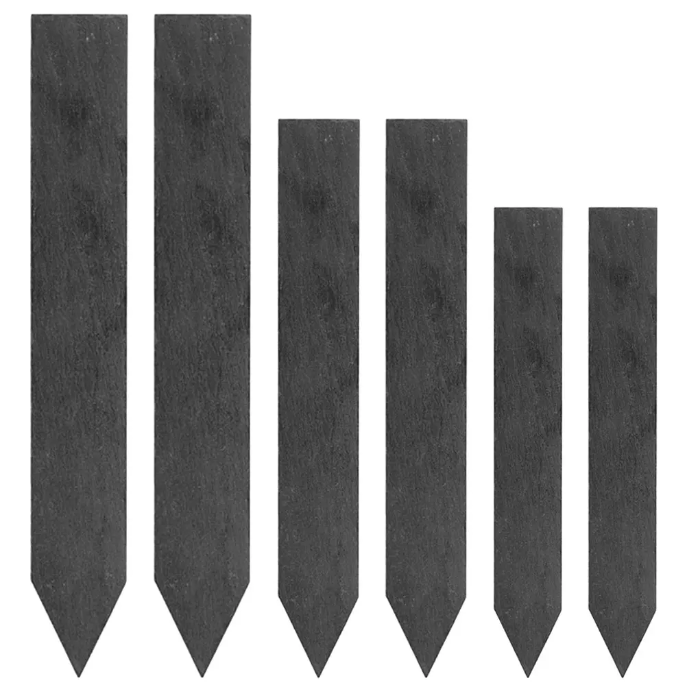 

6 Pcs Plant Labels Waterproof Black Garden Markers for Succulents Cacti Flowers Outdoor Use Plant Tags Stakes