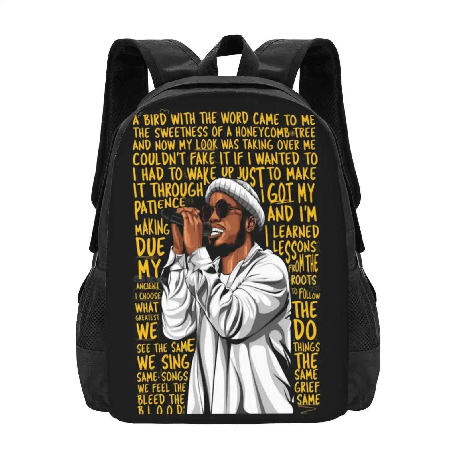 

Anderson Paak Hot Sale Schoolbag Backpack Fashion Bags Rap Music Hip Hop Anderson Paak Oxnard Yes Lawd Yeslawd Hiphop Miller
