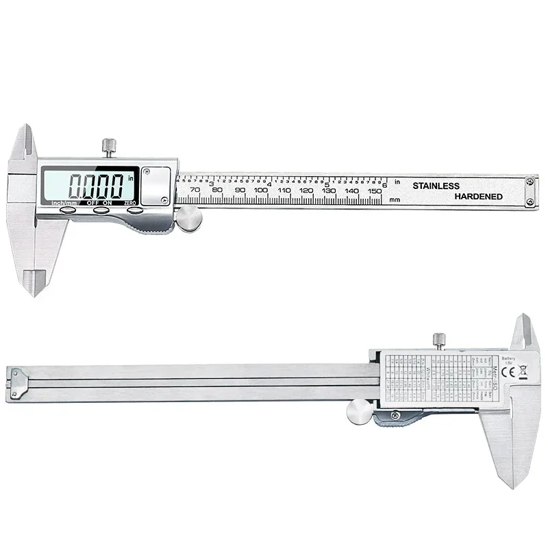 TON09 6-Inch 150mm Stainless Steel Electronic Digital Vernier Caliper Metal Micrometer Measuring New