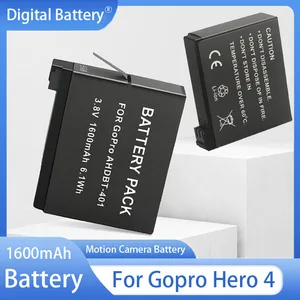 Batería de 1600 mAh para GoPro Hero 4 Almacenamiento de batería de litio recargable para GoPro Hero 4 Accesorios de baterías de cámara de movimiento Hero4 8 mejores ventas GoPro Hero 4 Batería - №7