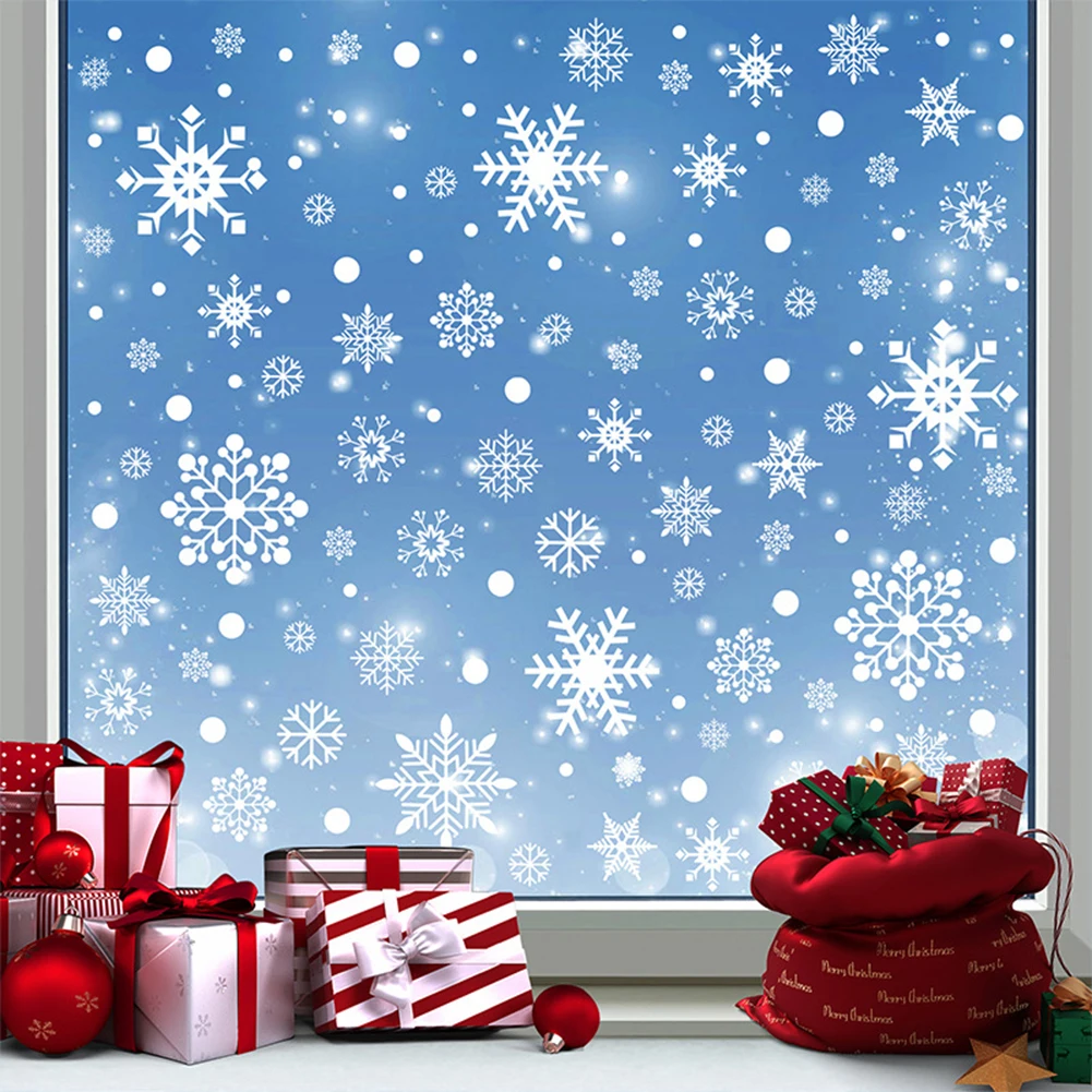 8 Sheets Window Sticker Clings Easy To Peel Stick Removable Perfect Christmas Decoration For Home Decor