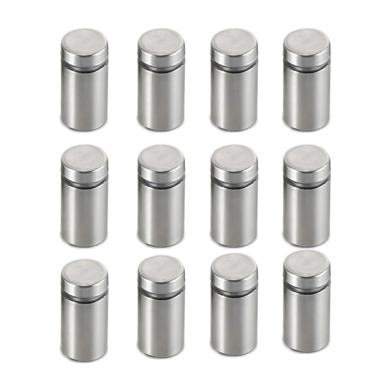 20 Piece Advertising Nails Mirror Nail Screw Holes Decorative Cover Silver Stainless Steel