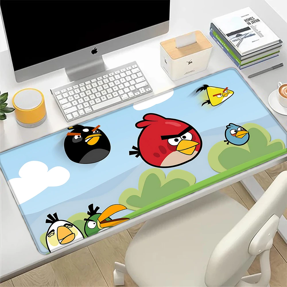 

Fashion A-Angries B-Birds Mousepad HD Printing Computer Gamers Locking Edge Non-slip Mouse Pad XXL90x40cm Keyboard PC Desk Pad