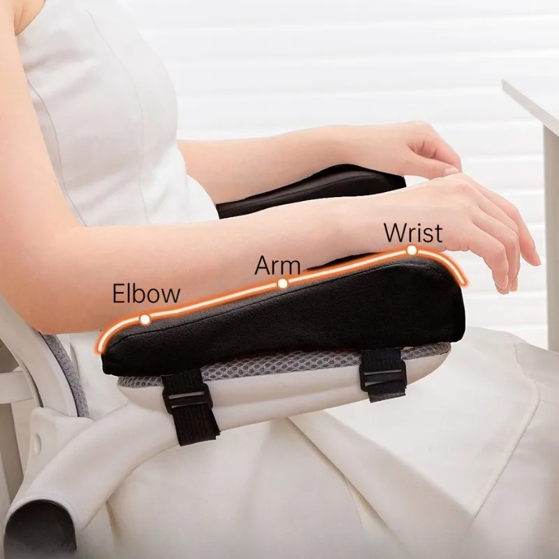 Ergonomic Office Chair Armrest Pads Memory Foam Cushion for Desk Computer Chair Elbow Support Pads with Soft Pillow Sleeves