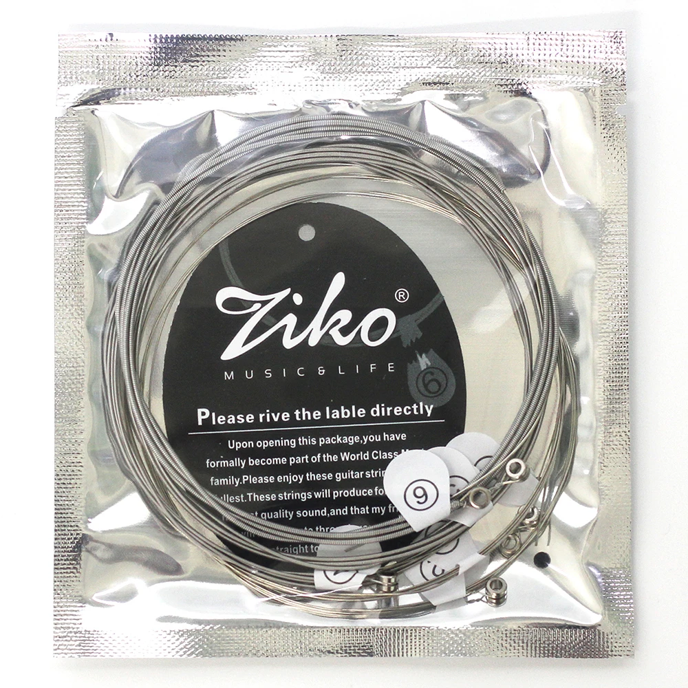 ZIKO DN-010 Elektrische Gitarre Saiten Nickel Wunde Hexangon Legierung Kern Gitarre Saite Elektrische Gitarre Saiten Teile Zubehör – Detail 5
