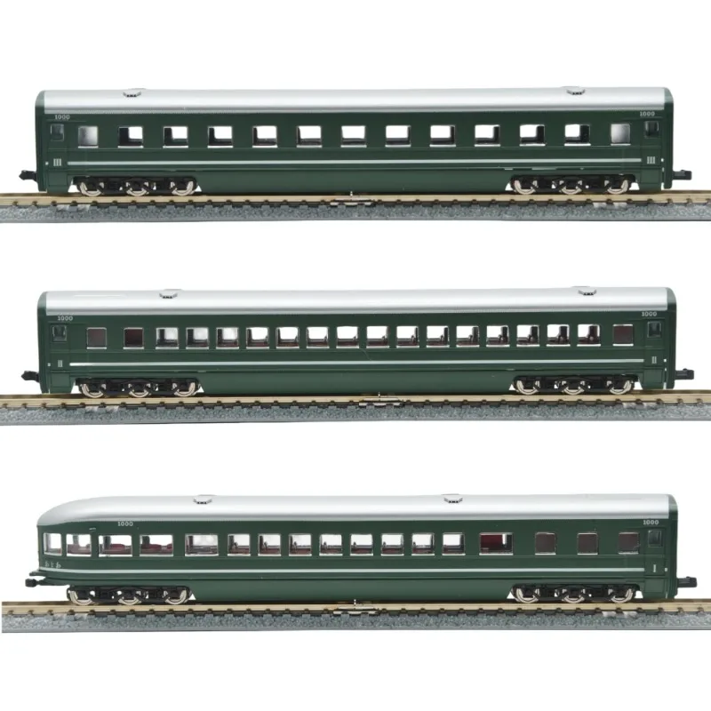 Модель поезда N Scale 1/160, железная дорога Южная манчурия, 1-й тип 979 локомотив + 6 легковых автомобилей, модель поезда, деревянная коробка в упаковке