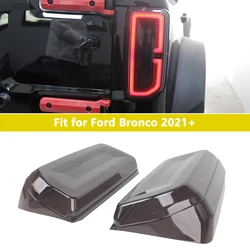 Rear Tail Light Lamp Decoration Cover Trim for Ford Bronco 2021-2023 Car Taillight Lamp Hoods Exterior Accessories Smoked Black