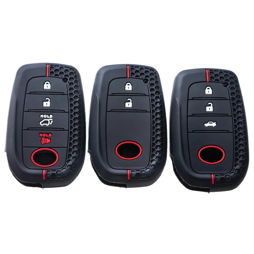 حافظة مفاتيح السيارة لتويوتا هايلكس 2024 يارس كورولا 2023 Rav4 2021 CHR ريفو أوريس إنوفا هايلاندر فينزا فورتشن مفتاح حامل