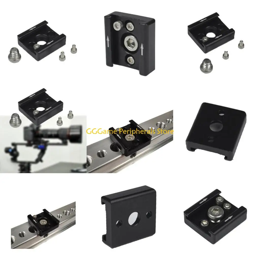 

U55B Universal Cold Shoe Mount Adapter Base Standard 1/4 Screw Hole Cold Shoe Adapter Base Mount for Fill Light Microphones